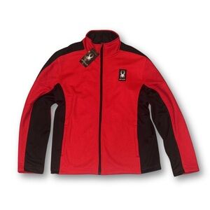 Spyder red fleece/zip-up (Size: M)